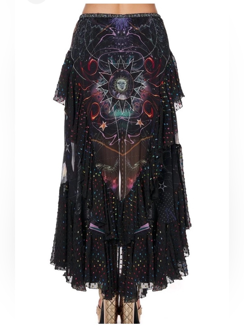 Camilla Midnight Moon House Silk maxi skirt 💜Rare Find! - Picture 2 of 14